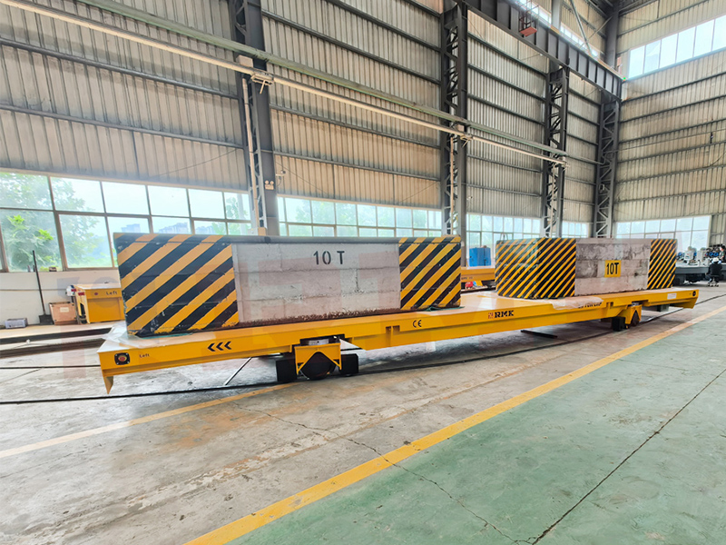 Store tunge jernbaner vender overførselsvogn